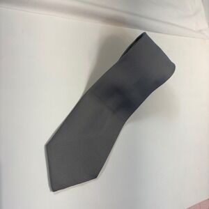 Cavalier Mens Necktie Solid Gray Textured Weave Classic Width Made in USA 59in